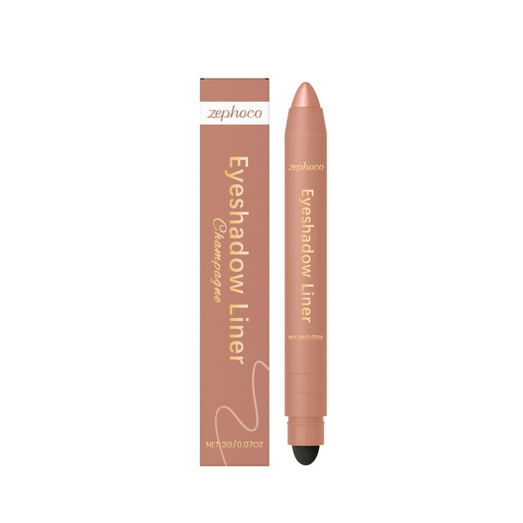 Penna Eyeliner 2in1 Formula Anti-Macchia Impermeabile Lunga Tenuta Trucco Quotidiano per Principianti Applicazione Fluida Eyeliner Ombretto