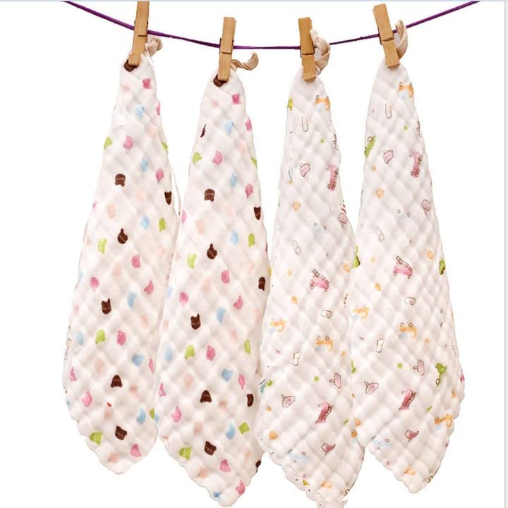 Soft Baby Bath Comfortable for Cute Towel, 6-ply Gauze, Quick-Drying, Absorbent, 100% Cotton, Newborns, Design, Fade-Resistant, Antibacterial,