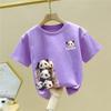 Summer Kids Cotton Short Sleeve T Shirt Cute Cat Print Boys Girls Half Sleeve Top