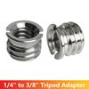 1/4"-20 Female To 3/8"-16 Male Tripod Thread Adapter Stainless Steel Standard Screw Converter for DSLR Camera Monopod Stand