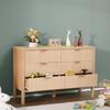 VEVOR 6 Fluted Drawer Dresser, Wooden Chest of Drawers with Sliding & Anti-tip Device, Modern Minimalist Dresser Chest