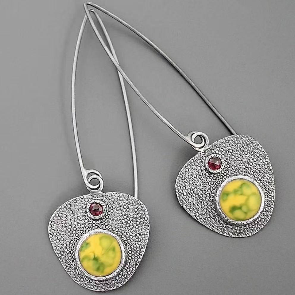 Богемные серьги-подвески из искусственного коралла мятно-зеленого цвета - Винтажные креативные фруктовые украшения