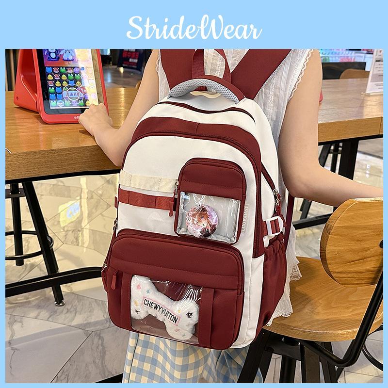 Teen Fashion Backpack With Contrast Colors And Spacious Interior For Use Daily