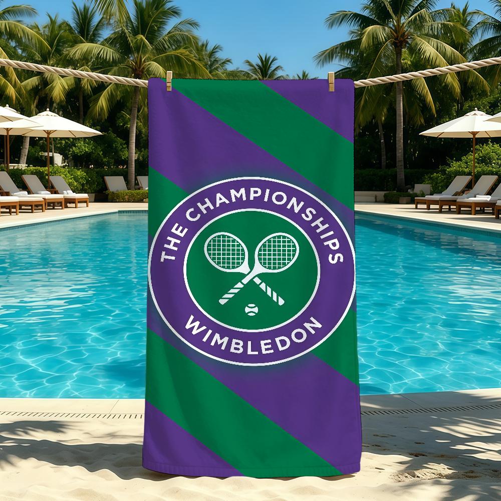 W-Wimbledon-ES Tennishandtuch Für Camping im Freien Strandtuch Super saugfähig Schnell trocknend Sommerhandtuch