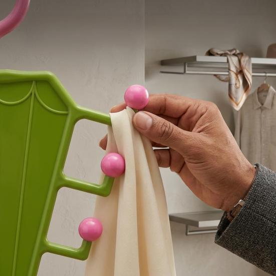 V Shaped Double-Sided Closet Organizer with 360° Rotating Space Saving