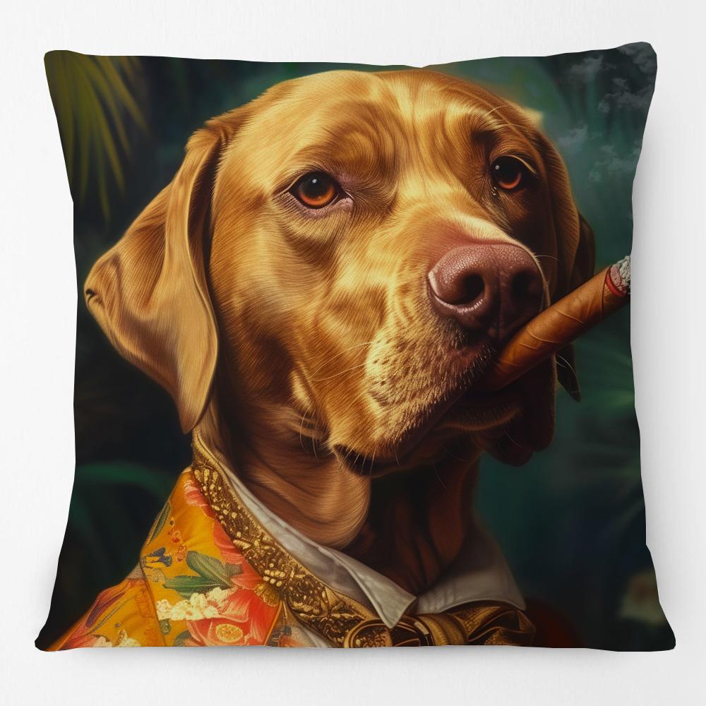 European Retro Vintage Royal Animals Portraits Leopard Panther Dog Cat Cushion Covers Sofa Pillowcase