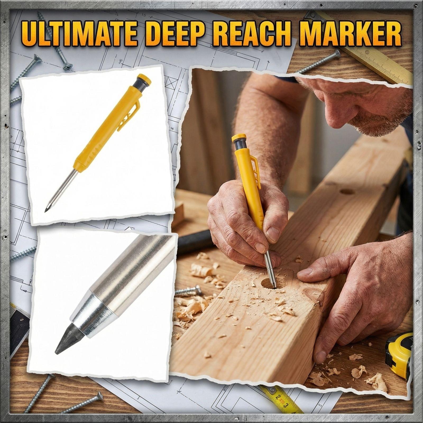

Metal Long Nose Deep Hole Woodworking Mechanical Pencil for Construction Marking one size жёлтый