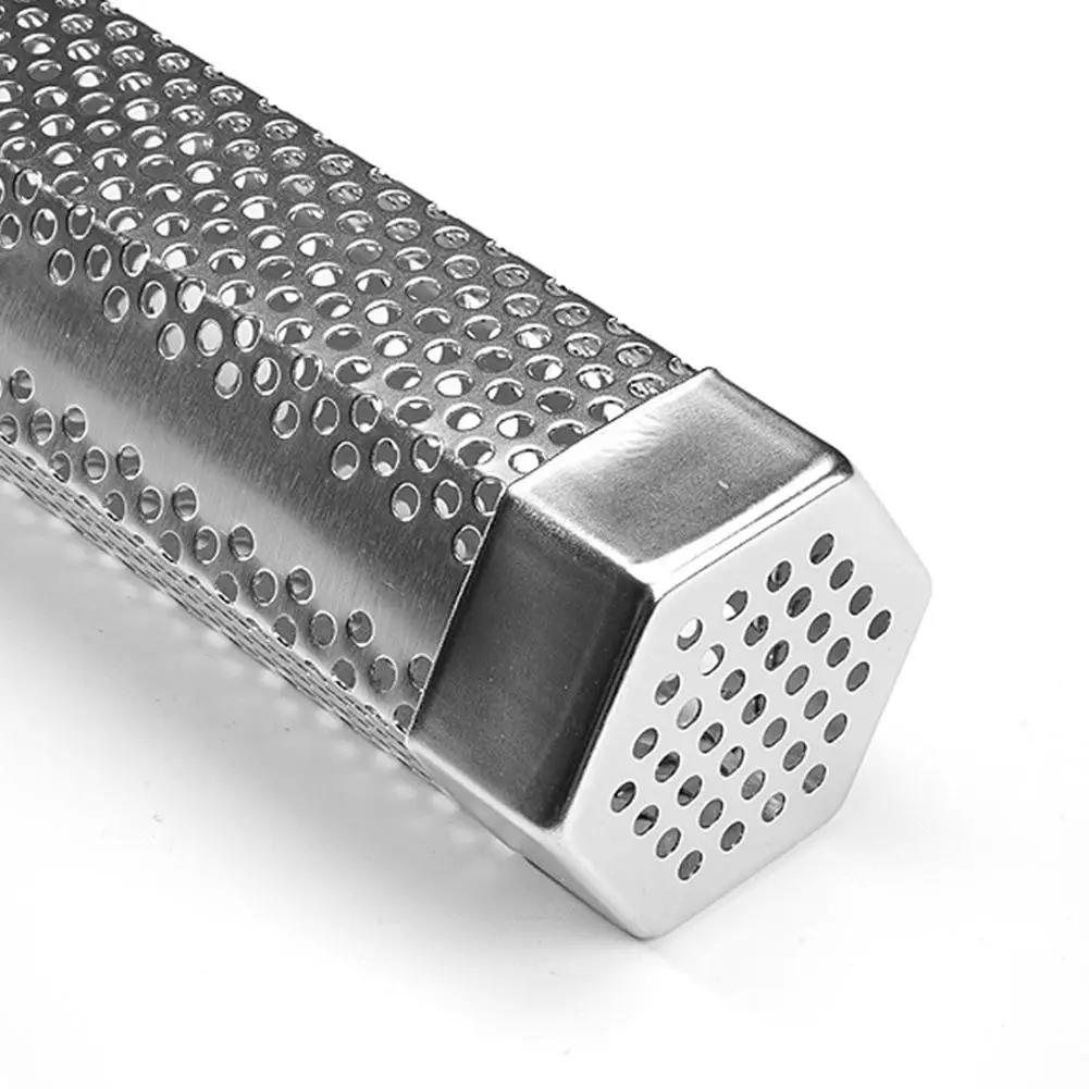 Stainless Steel Barbecue Smoke Pipe Cold Smoke Generator BBQ Charcoal Smoke Pipe Outdoor Barbecue Fruit Wood Smoke Pipe