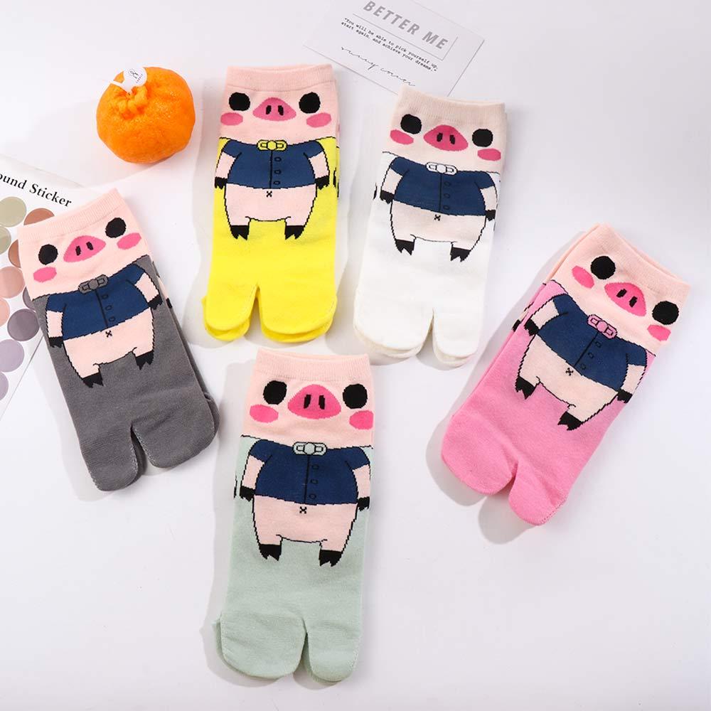 Cotton Female Two Finger Socks Flip-flops Socks Two Toe Socks Pig Socks Low Tube Socks Geta Socks