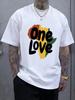 Bob Marley Inspired T-Shirt Mens Reggae Jamaican Love Short Sleeve Tee Top
