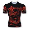 Summer Men's T Shirt Casual Short Sleeve Dragon 3d Pattern Pullover Street Loose Clothing Men T-shirt Women T Shirt Kid Tshirt