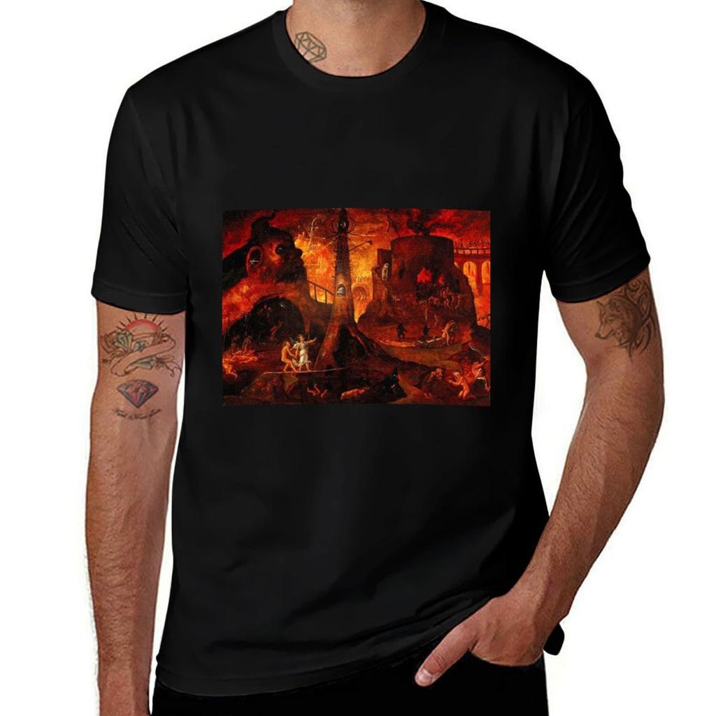The Infernal Landscape Tshirt Big And Tall Crew Neck Tee Tshirt