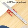 Woodworking Center Marking Tool Aluminum Alloy Square Angles Ruler 45/90° Ruler