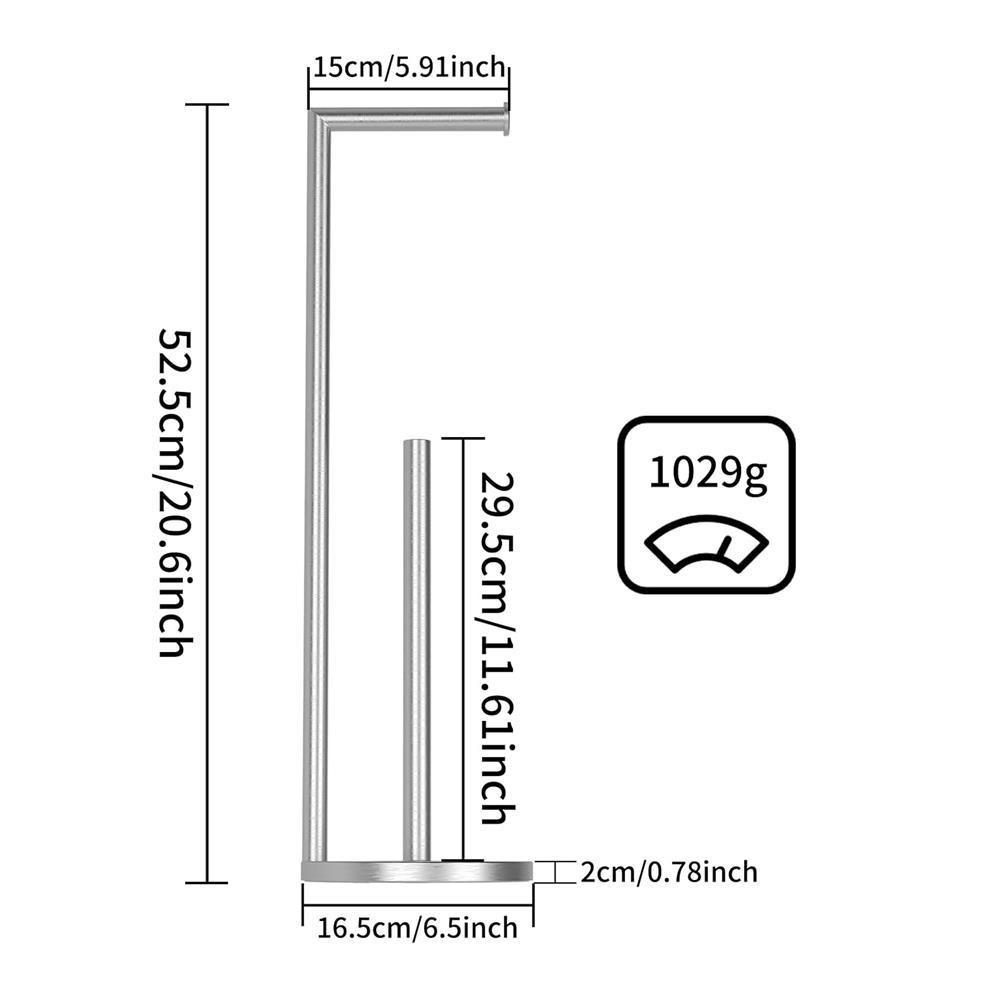 Suport Rola Hârtie Igienică Auriu Periat Raft Hârtie Negru Suport Hârtie Igienică Stativ de Podea Suport Hârtie Nichel Ranger Hârtie