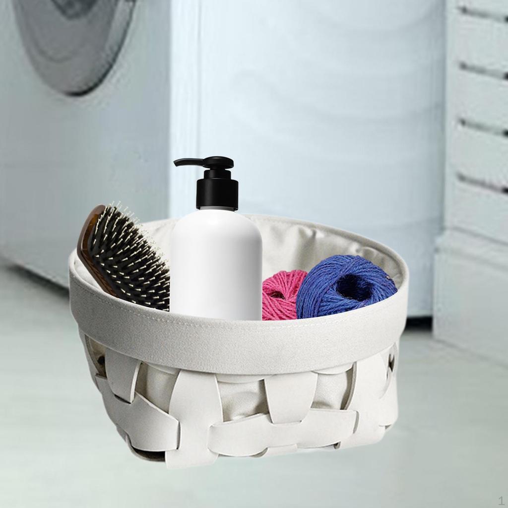 Laundry Basket Home Decoration PU Leather Decorative Hamper Organizer for Toys
