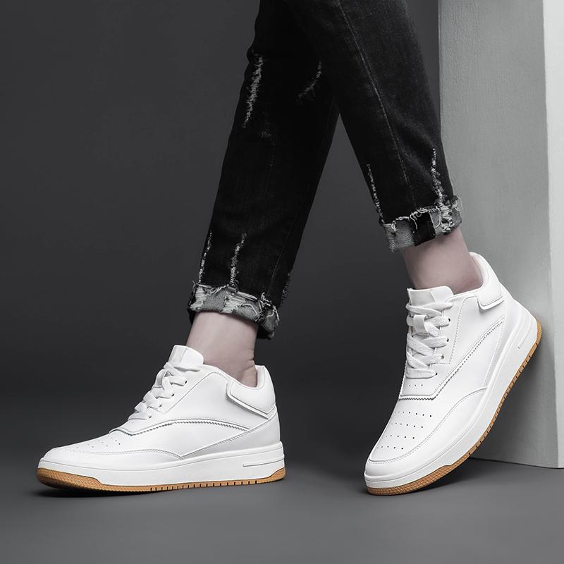 Genuine Leather All-match Men Sneakers 2024 Classic Lace-Up Skate Shoes Men New Arrival for Men Fashion Men Outdoor Casual Shoes