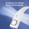 Portable Cooler Fan Hanging Neck Fan USB Bladeless 4000mAh Rechargeable 720 Degree Neckband 4 Air Outlet Fan Handheld Fan