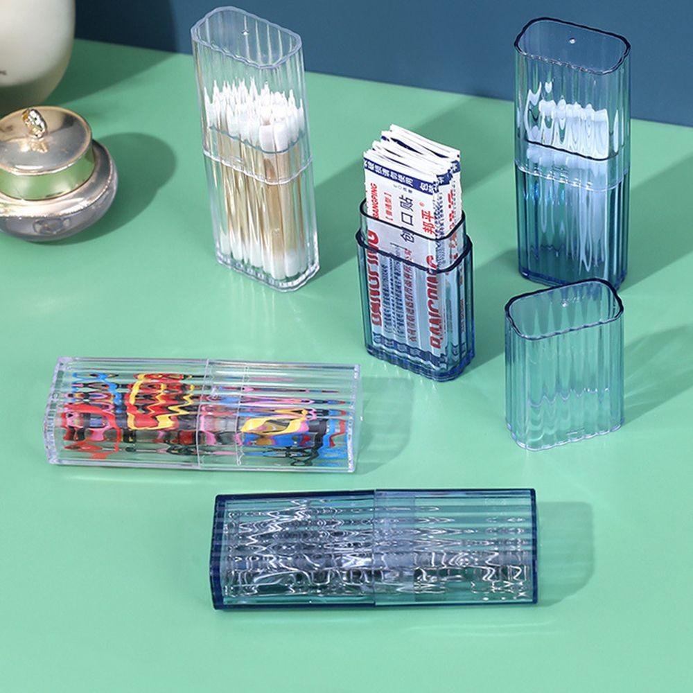 Organizer Portable Q-tip Holder Swab Canisters Toothpick Container Cotton Balls Dispenser Box