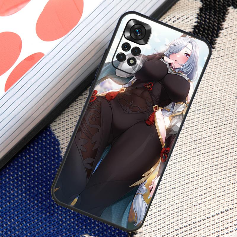 

Чехол Genshin Anime Shenhe для Xiaomi Redmi Note 10 11 Pro 8 9 12 Pro 11S 10S 9S Redmi 9 10 12C 9C 10C задняя крышка Redmi 9T