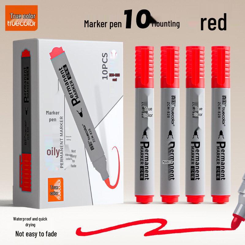 Waterproof Quick-Drying Oil-Based Broad Tip Marker for Construction and Express Logistics - Fade-Resistant Pen