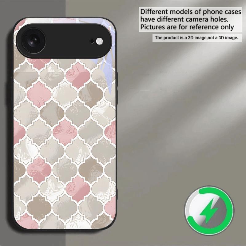 Mandala Spiral Pattern Suitable For iPhone 16E 17 Pro Max 15 Pro 14 13 Plus 12 Mini 11 16 Air 17Pro Magnetism Glass Phone Case