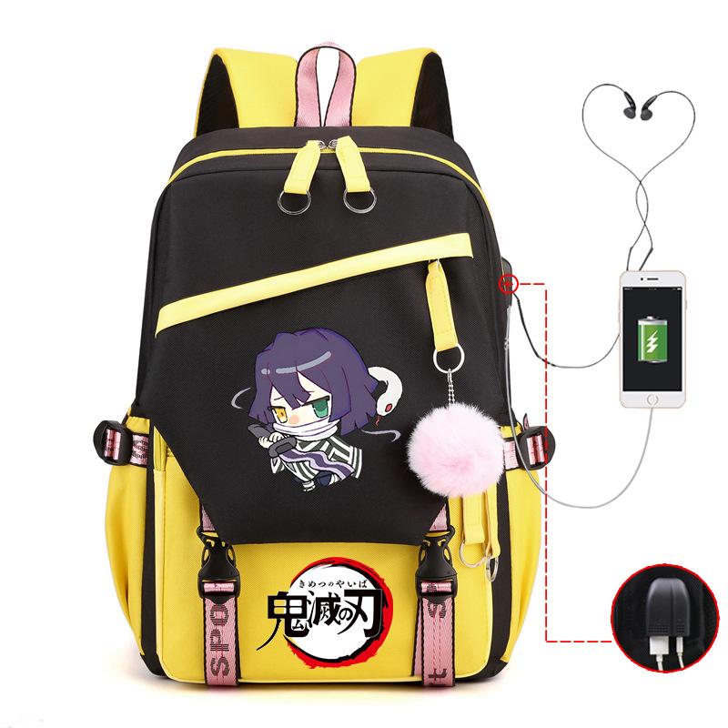 Kimetsu no yaiba ghost column peripheral printing schoolbag junior high school student high school multi-functional schoolbag