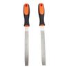 2 Pcs Metal File 6 Inch Alloy Steel Flat Hand Metal File with Anti Slip Handle for Deburring Trimming Chamfering