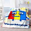 Numberblocks Customize Text Blanket Gift Customizable Blanket Soft Warm Cozy Versatile for Office Living Room Bed Office Chair Ideal for All Seasons