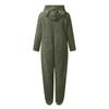 Damenmode Farbe Haus Plüsch Warm Kapuze Lässig Schlafanzug Weich Und Bequem Overall