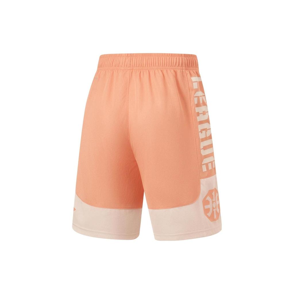 Li-Ning Badfive Series Letter Print Spliced Elastic Waist Straight Leg Quick Dry Track Training Shorts Men Bottoms AAPT045-6