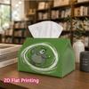 1pc, 2D Flat Printing, Tissue Box with Cartoon Bear Dancing Pattern, Suitable for Vacation Home Decoration, Kitchen, Living Room, Car Holiday Dispense