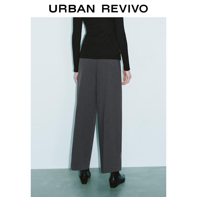 UR Women's 2025 Spring French Style Draped Pleated Wide-Leg Pants