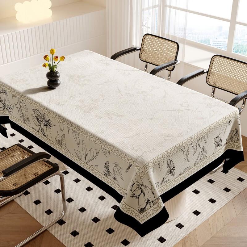 ZISIZ Wasserdichte & Ölbeständige Rechteckige Tischdecke (Blumen)