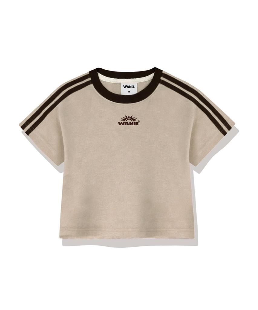 Wenil Sun Logo Semi-Crop Track Short Sleeve T-Shirt 6 Colors [Wase_6002]