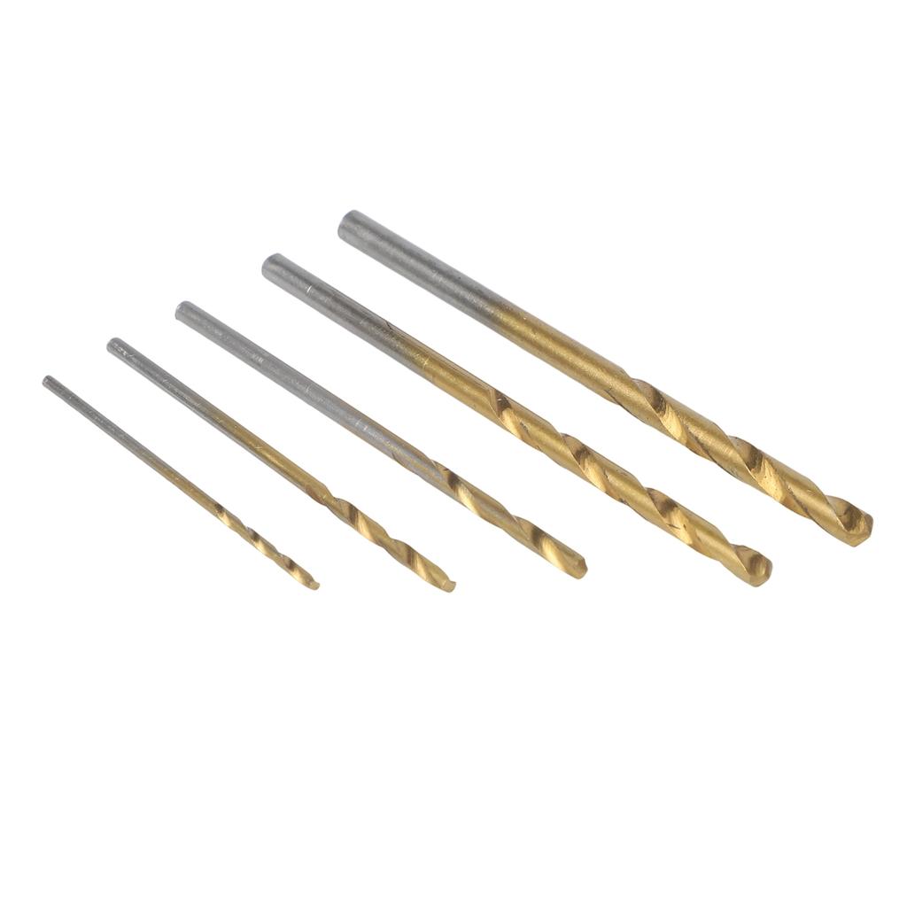 50x Titanium Drill Bits Set HSS 1/1.5/2/2.5/3mm Metal Wood Plastic Building Tool