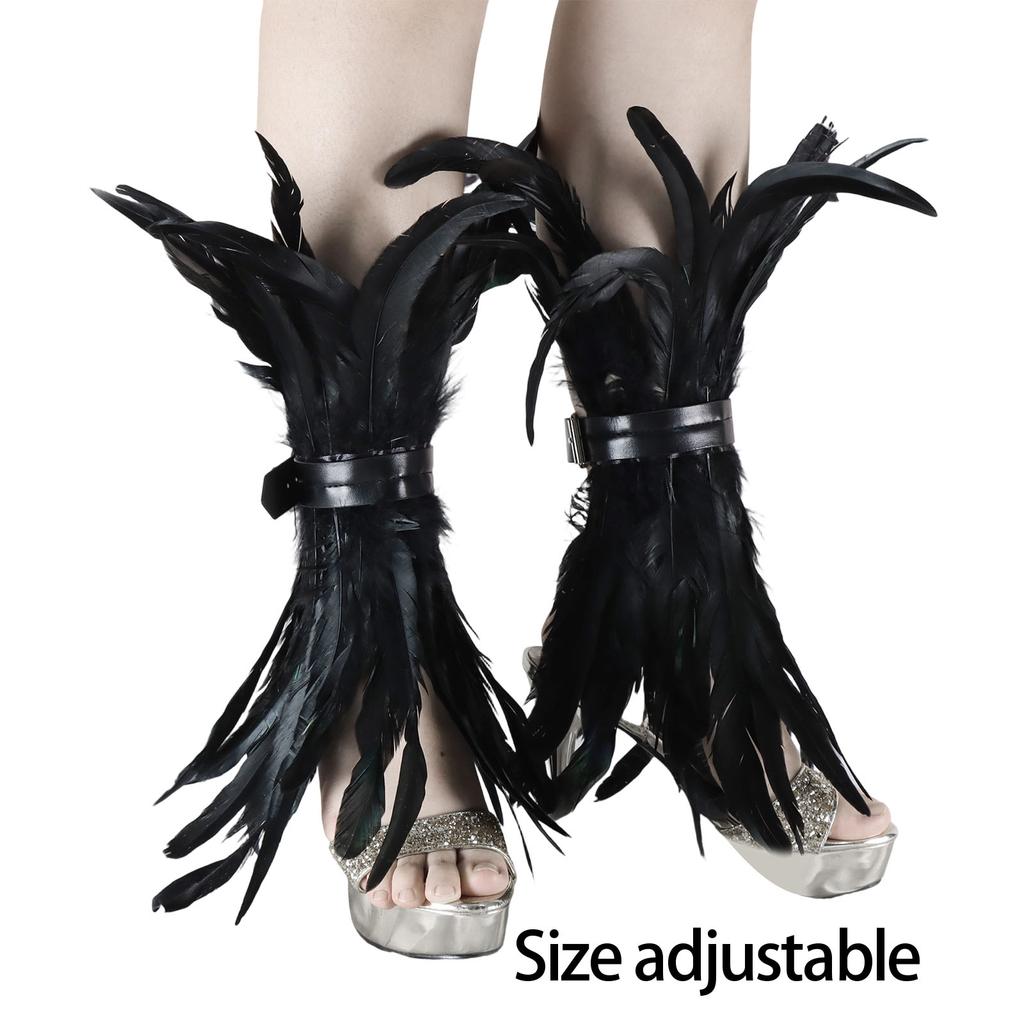 Adjustable Feather Ankle Cuff for Halloween Costume Parties Stage Performances Cosplay Event and Themed Celebrations