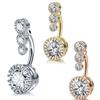 Elegant Gem Navel Piercing Zircon Shiny Body Jewelry Crystal Ball Belly Button Rings  Accessories