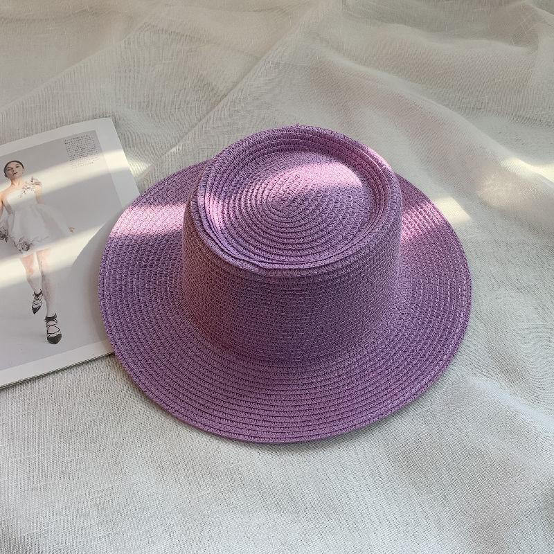 Spring and Summer New Light Board Straw Hat Men's Outdoor Leisure Versatile Sun Hat Children Travel Vacation Beach Hat