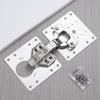 1/2/4Pcs Kitchen Cabinet Hinge Repair Plate Stainless Steel Furniture Drawer Hinge Fixing Plate Table Cabinet Window Door Repair