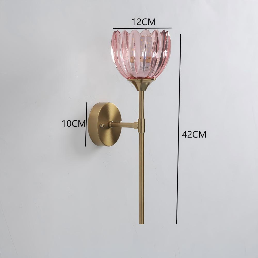 Modern Color Glass led Wall Light Bedroom Lights Nordic Flowers Wall Lamp for Living Room Dining Room Bedside Sconce Home Decor