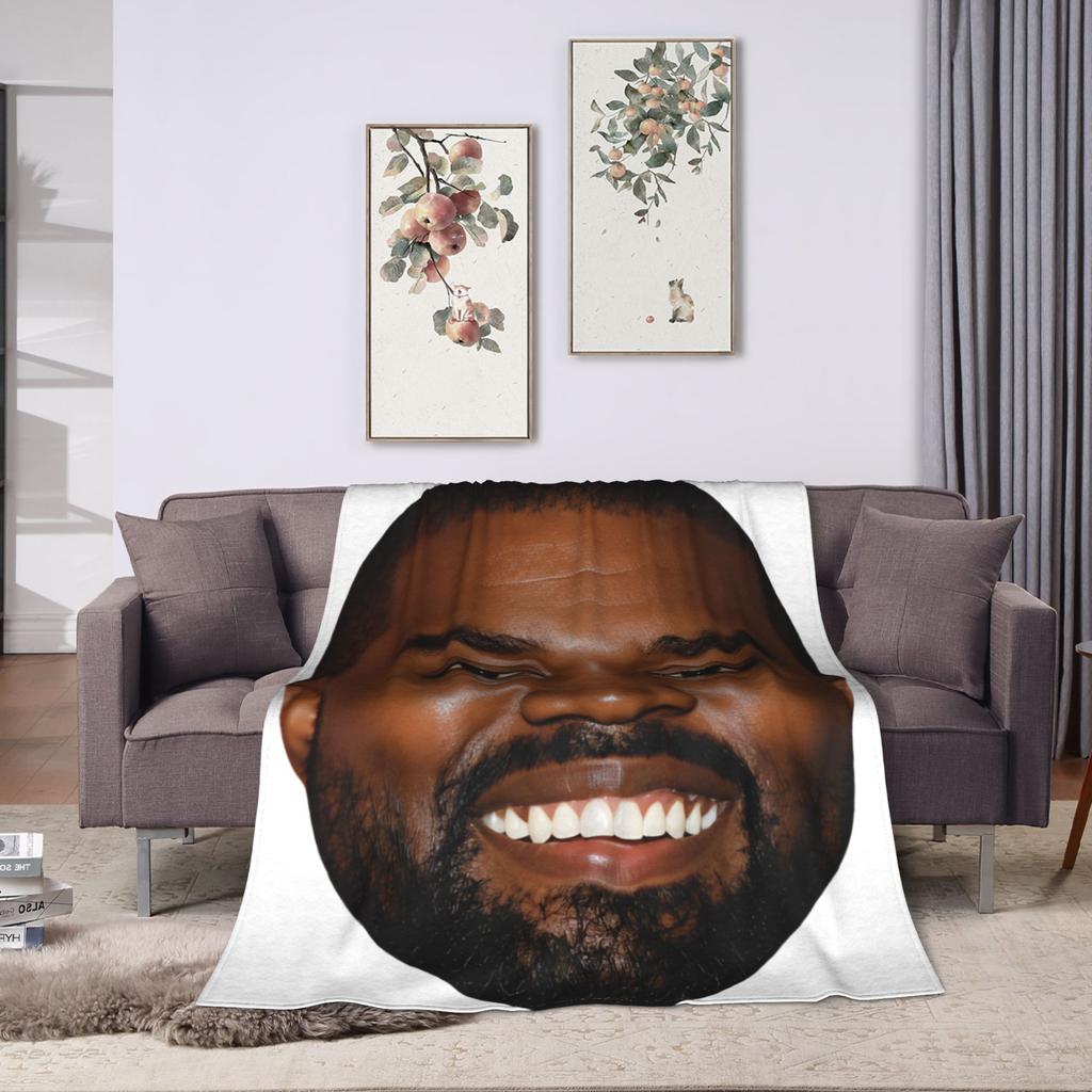 Warm Soft Blankets Camping Kanye West Meme Throw Blanket  Flannel Bedspread For Couch Chair Sofa Bed Street Trend Sofa Bed Cover