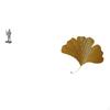 Vintage Knight Ginkgo Leaves Sculpture Creative Tabletop Ornament Abstract Wall Decor for Office