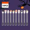 10Pcs Halloween Tube Eyelash Brush Crystal Handle Mascara Wand Halloween Mascara Wand  For Women
