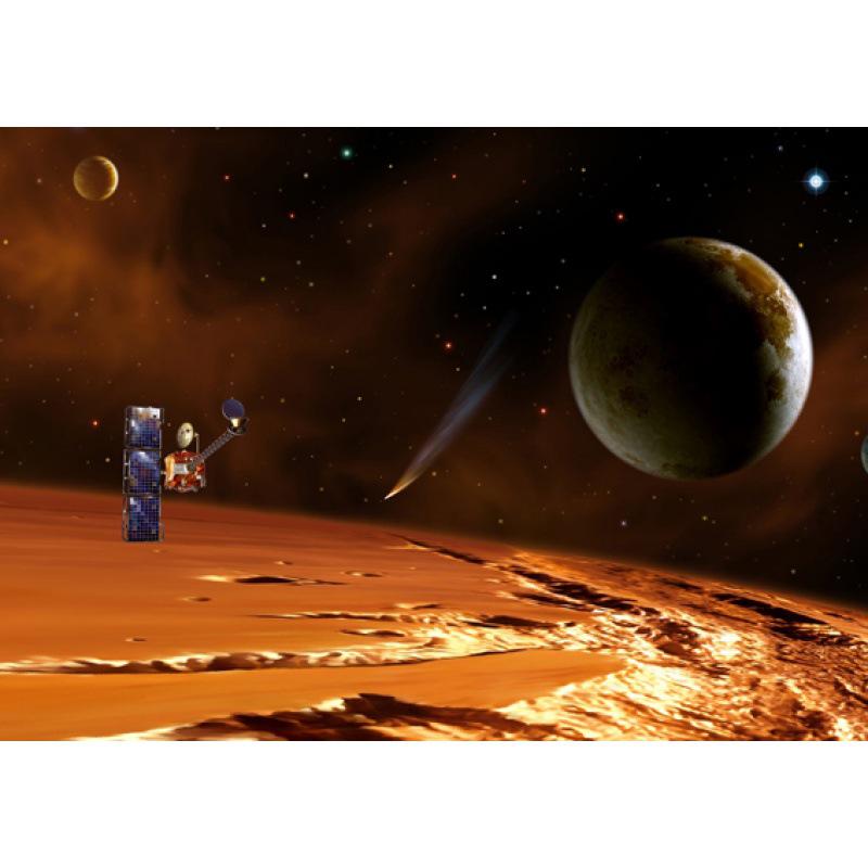 Aerospace Art Poster: Decorative Kraft Paper, Framed Wall Mural