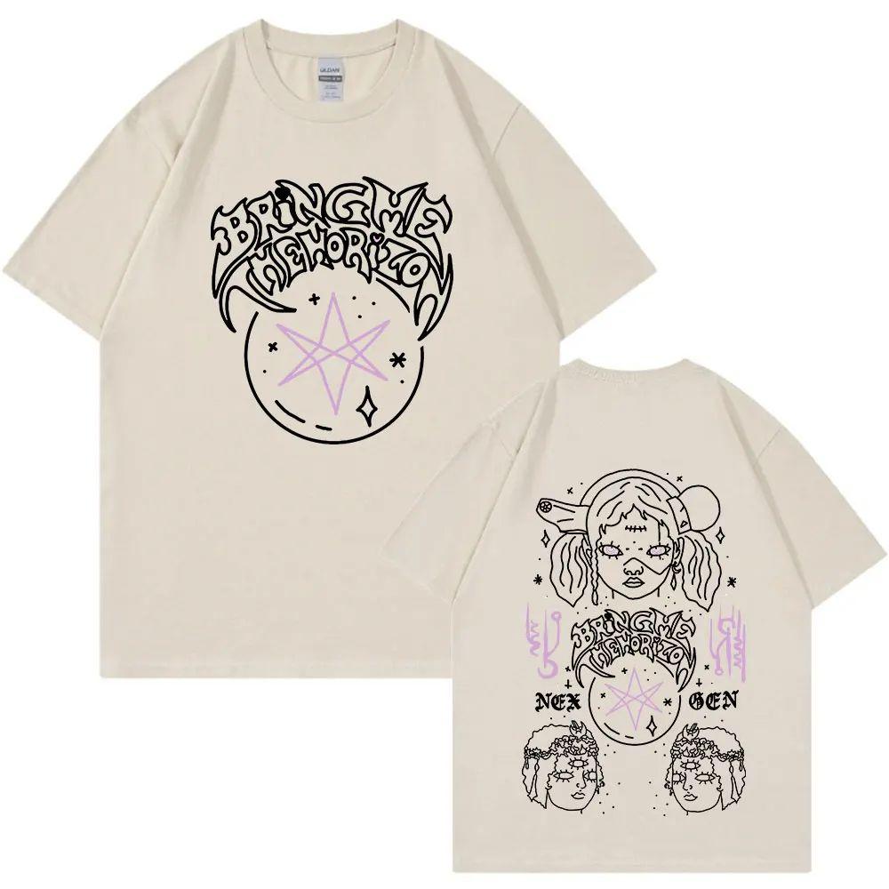 Y2k Mode Hip Hop Print T-Shirts Heavy Metal Rock Band T-Shirt Bmth Bringme Thehorizon Album Post Huunisex Nex Gen T-Shirt Unisex