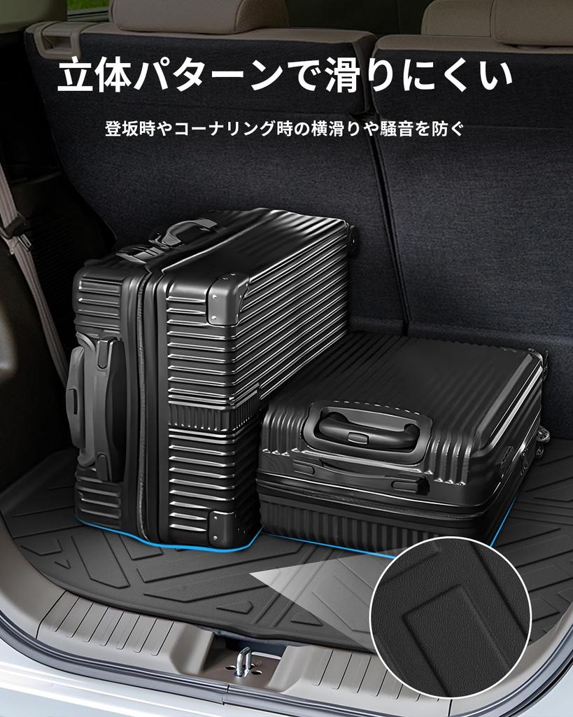 LANGBEAN Honda NBOX Luggage Custom NBOX 3D Waterproof TPE Easy and Interior Custom Parts JF5/JF6 Mat, Compatible, Non-Slip Mat, Installation,