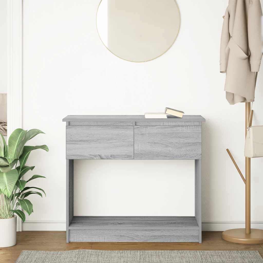 Console Table with Drawers Grey Sonoma 85.5 x 38.5 x 74.5 cm
