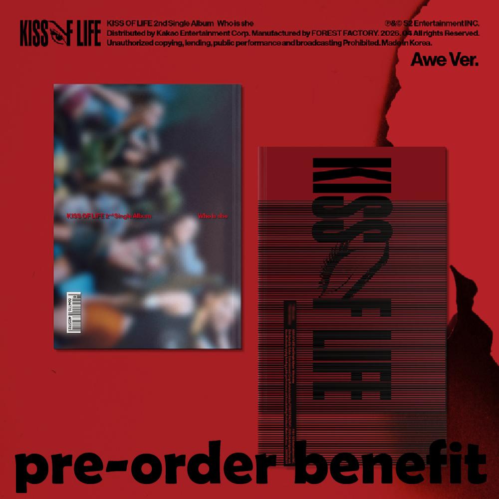 Предзаказ 2-го сингл-альбома KISS OF LIFE Who is she AWE ver. И МАГАЗИН ПОБ applemusic POB
