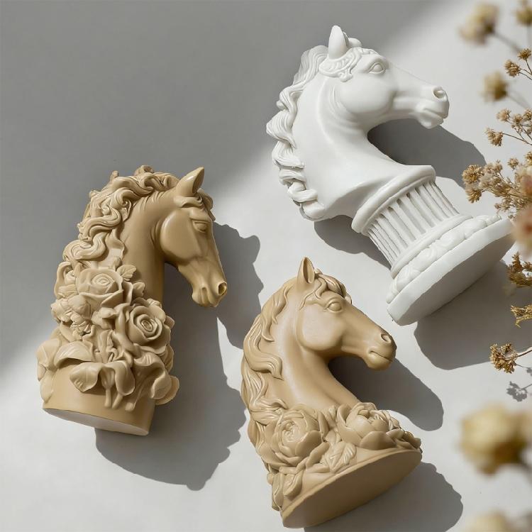 Horse Theme Silicone Candle Making Mold With Intricate Detailing For Unique Handcrafted Home Decoration