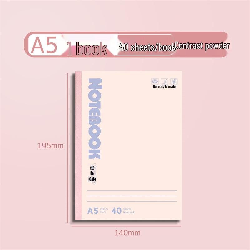 Vibrant Color Block A5/B5 Notebook - Ideal for Students, Soft Cover, No Ink Bleed, Smooth Writing